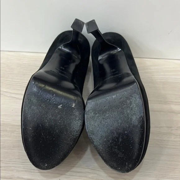 Yves Saint Laurent Black Suede Heels - Picture 8 of 8
